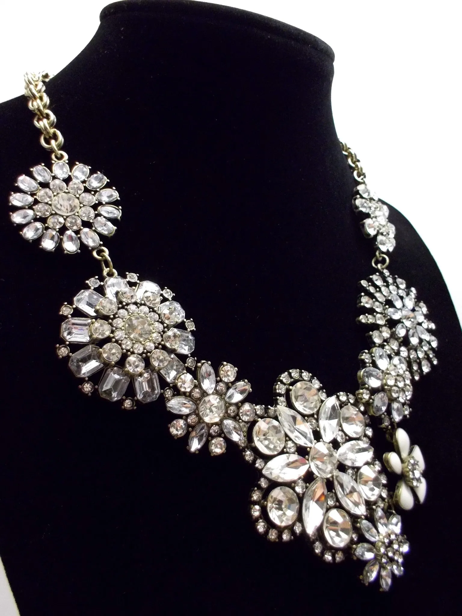 Luxe Flower Lattice Statement Necklace