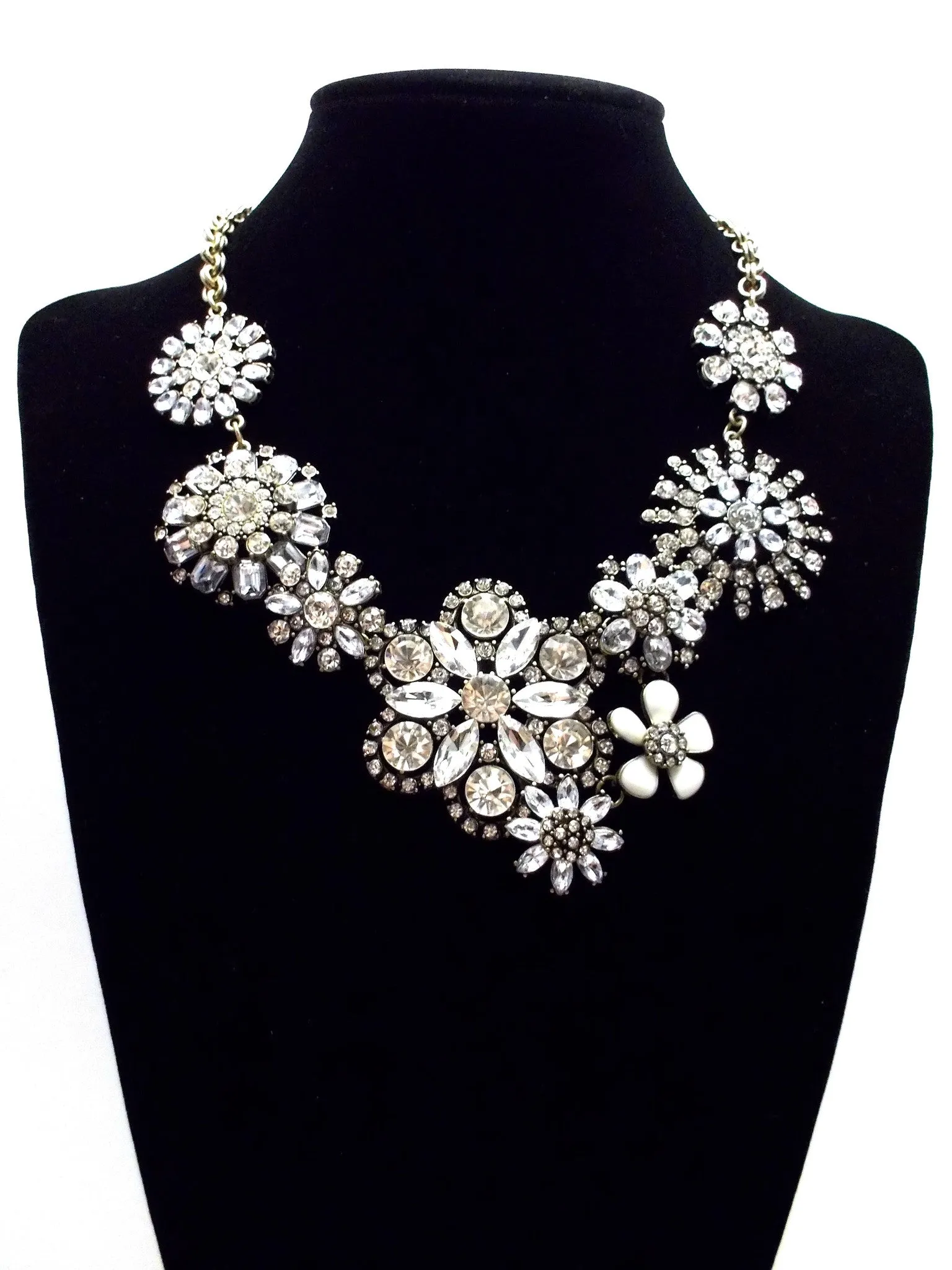 Luxe Flower Lattice Statement Necklace