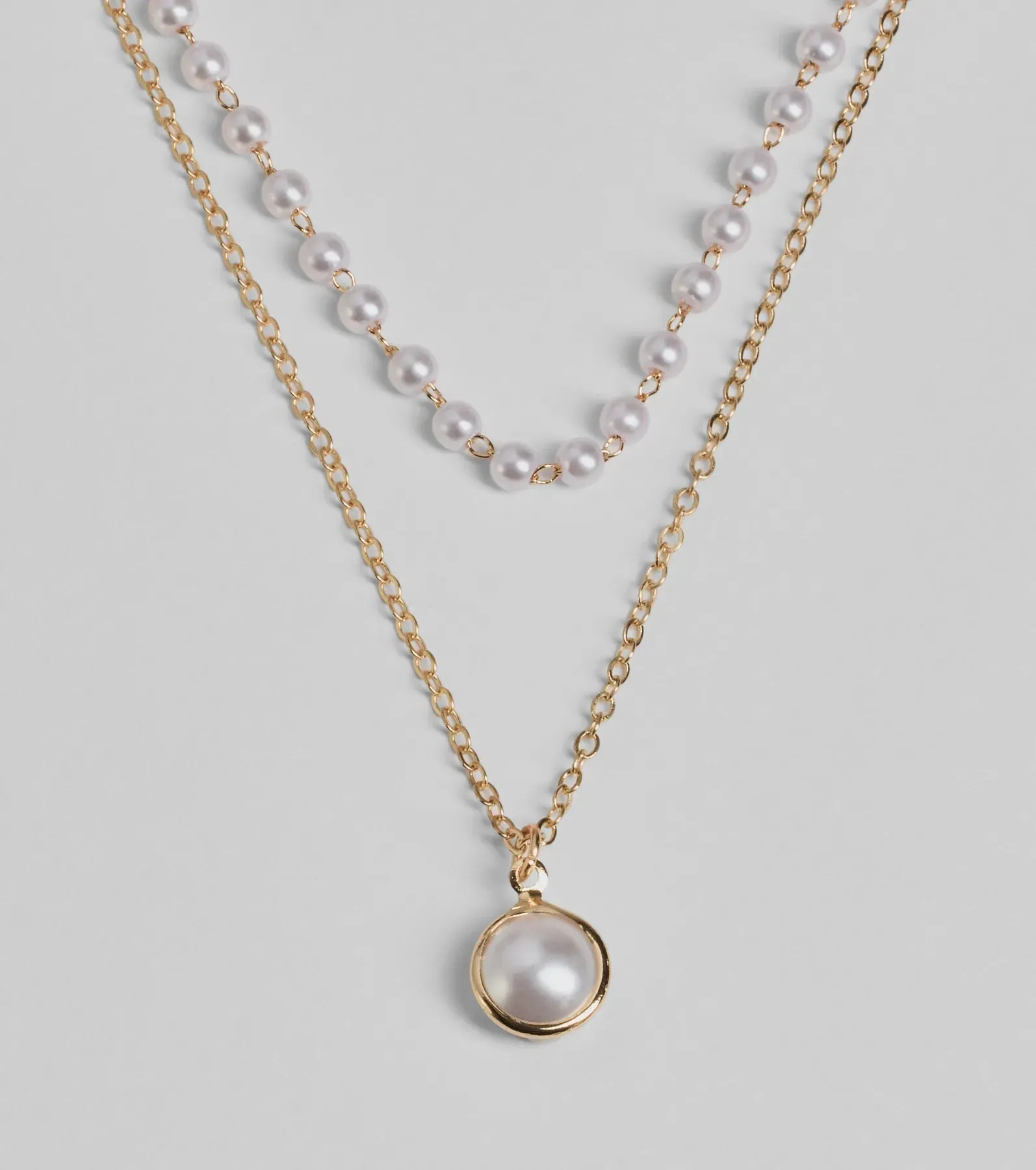 Luxe Moment Faux Pearl Layered Necklace