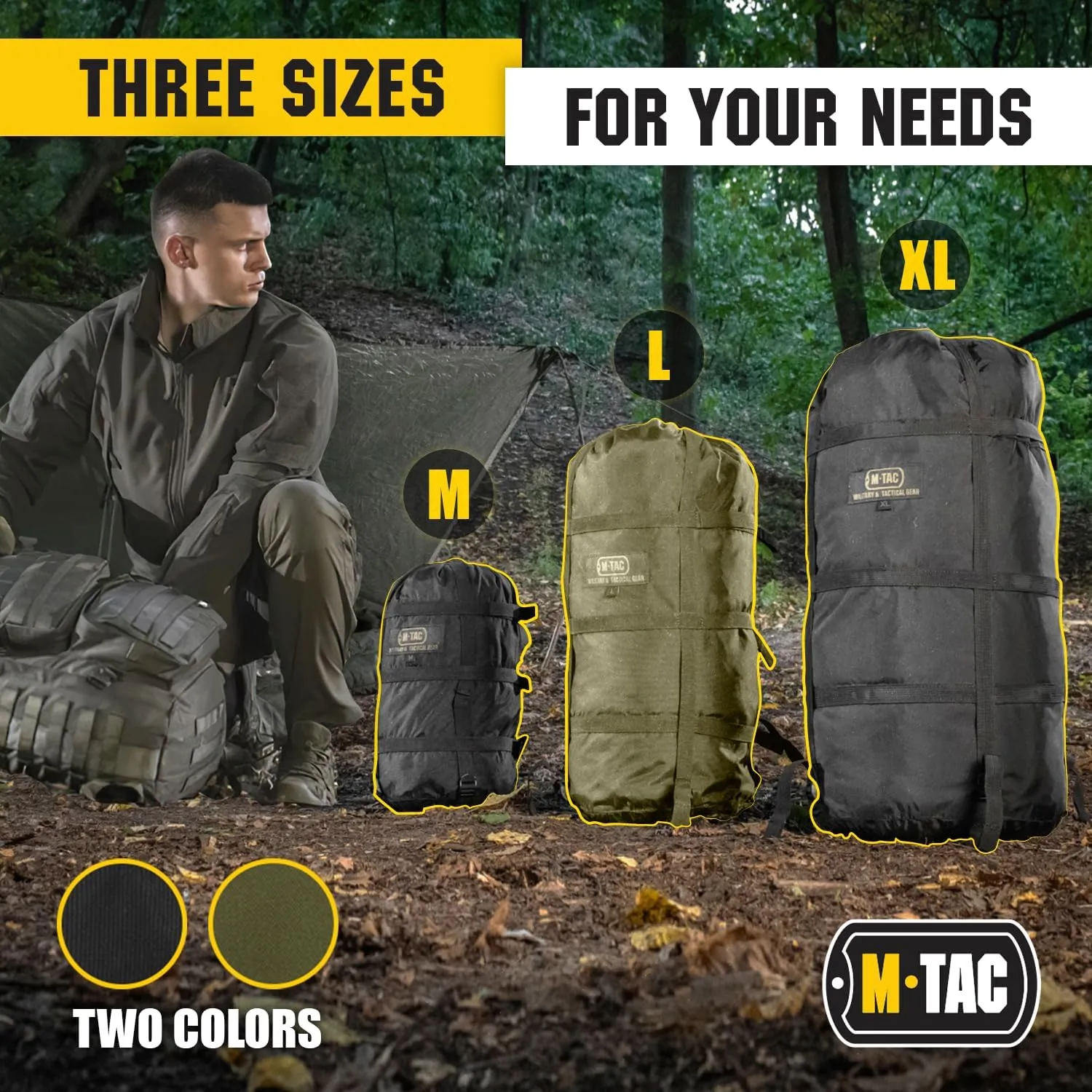 M-Tac Compression Stuff Sack for Sleeping Bag Military Water Resistant Compression Bag Lightweight Nylon Compression Sack for Travel, Camping, Hiking, Outdoor