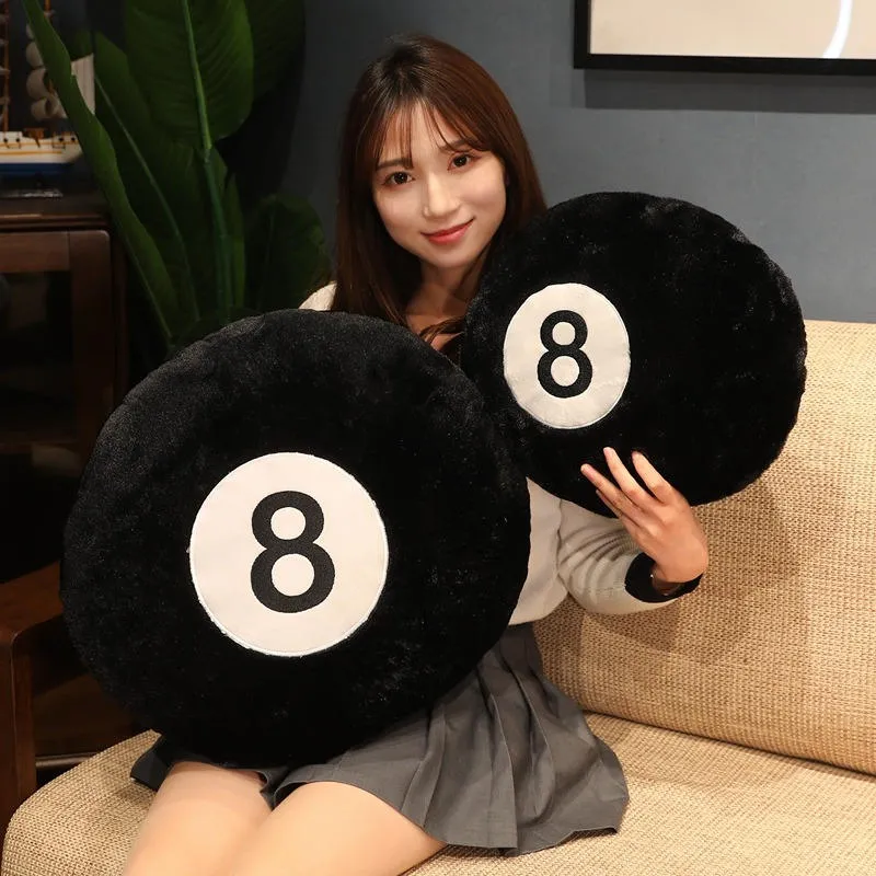 Magic 8 Ball Throw Pillow Eight Ball Pool Players Plush Toy