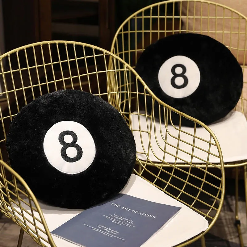 Magic 8 Ball Throw Pillow Eight Ball Pool Players Plush Toy