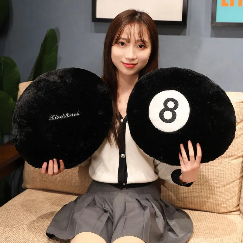 Magic 8 Ball Throw Pillow Eight Ball Pool Players Plush Toy