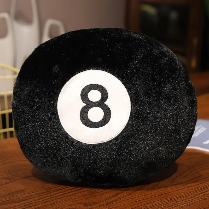 Magic 8 Ball Throw Pillow Eight Ball Pool Players Plush Toy