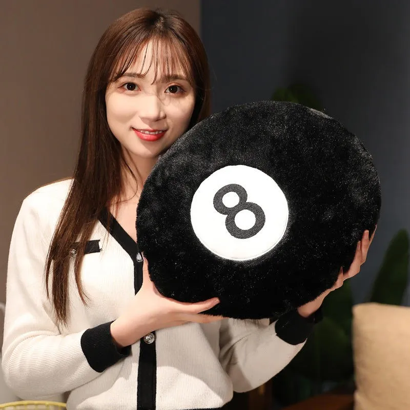 Magic 8 Ball Throw Pillow Eight Ball Pool Players Plush Toy