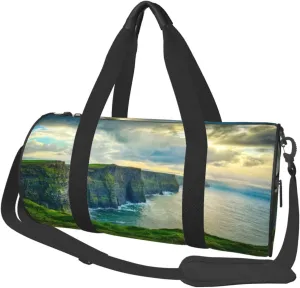 Magnificent Cliffs Of Moher Foldable Travel Duffel Bag Large Size Sports Gym Bag Multifunctional Weekender Overnigh Bag
