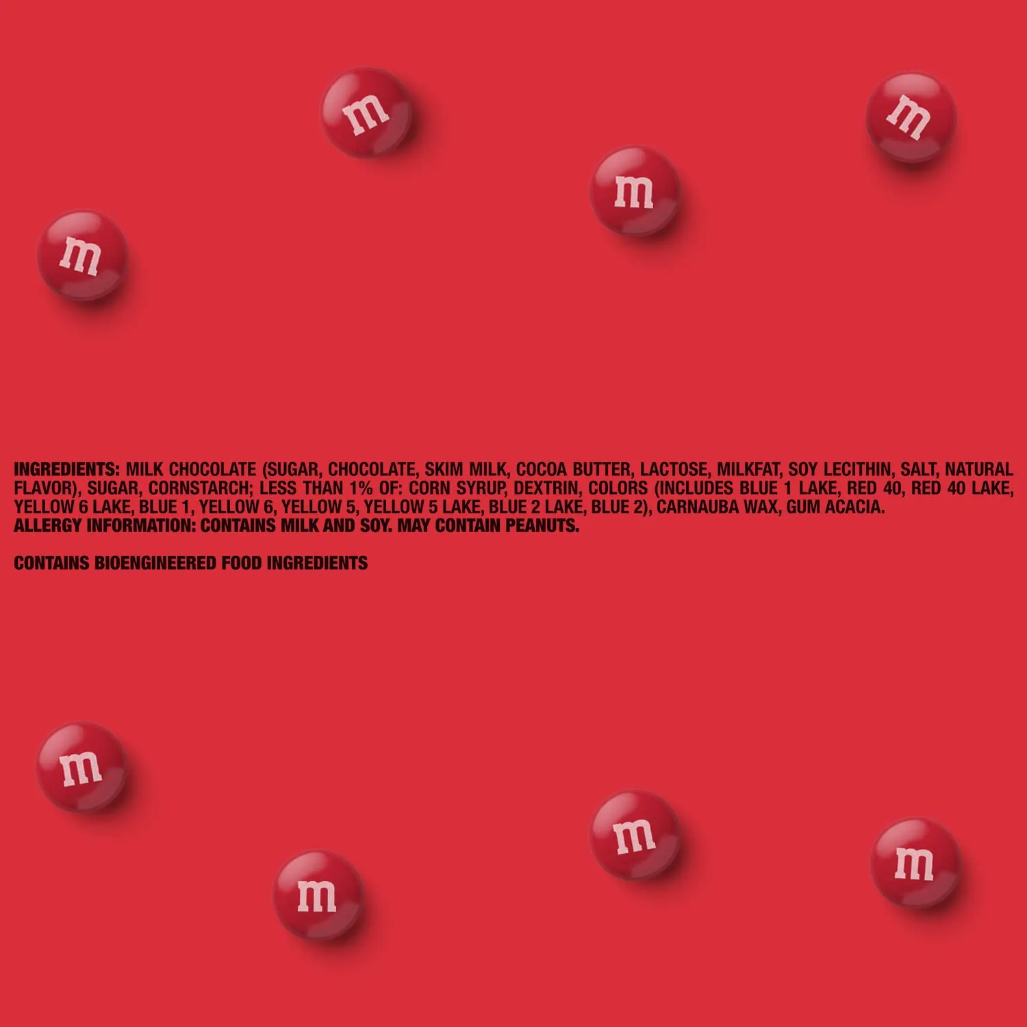 M&M’S WORLD Red Milk Chocolate Candy, 2lbs of M&M'S in Resealable Pack for Candy Bars, Birthday Parties, Christmas Chocolate, Valentine's Day, 4th of July, Dessert Tables & DIY Party Favors