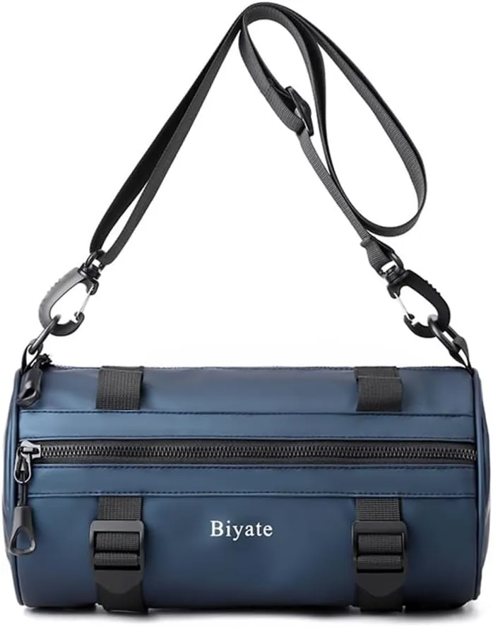 Man Chest Bag Fashion Shoulder Bag Male Crossbody Bag Messengers Bag Round Cylindrical Backpack Rucksack for Running