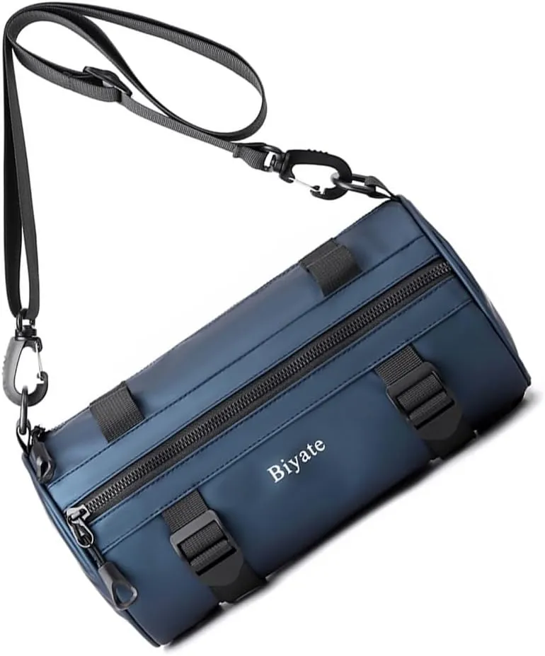 Man Chest Bag Fashion Shoulder Bag Male Crossbody Bag Messengers Bag Round Cylindrical Backpack Rucksack for Running
