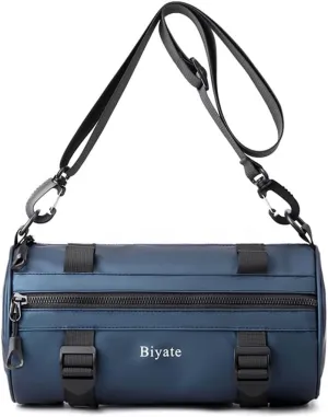 Man Chest Bag Fashion Shoulder Bag Male Crossbody Bag Messengers Bag Round Cylindrical Backpack Rucksack for Running