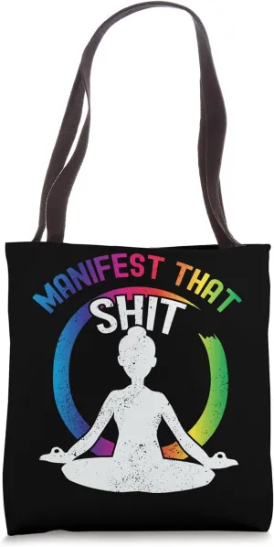Manifest That Meditation Spiritual Yoga LGBTQ Zen Circle Tote Bag