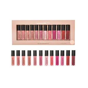 Manna Kadar Pucker Up Deluxe Liplocked Priming Gloss Stains 12 Count, Multi-Colored, 12 Count