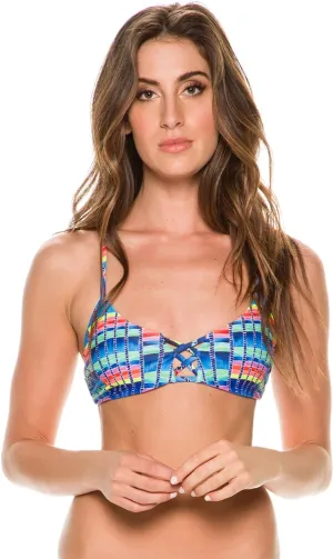 Mara Hoffman Women's Standard Flight Lattice Bikini Top Swimsuit