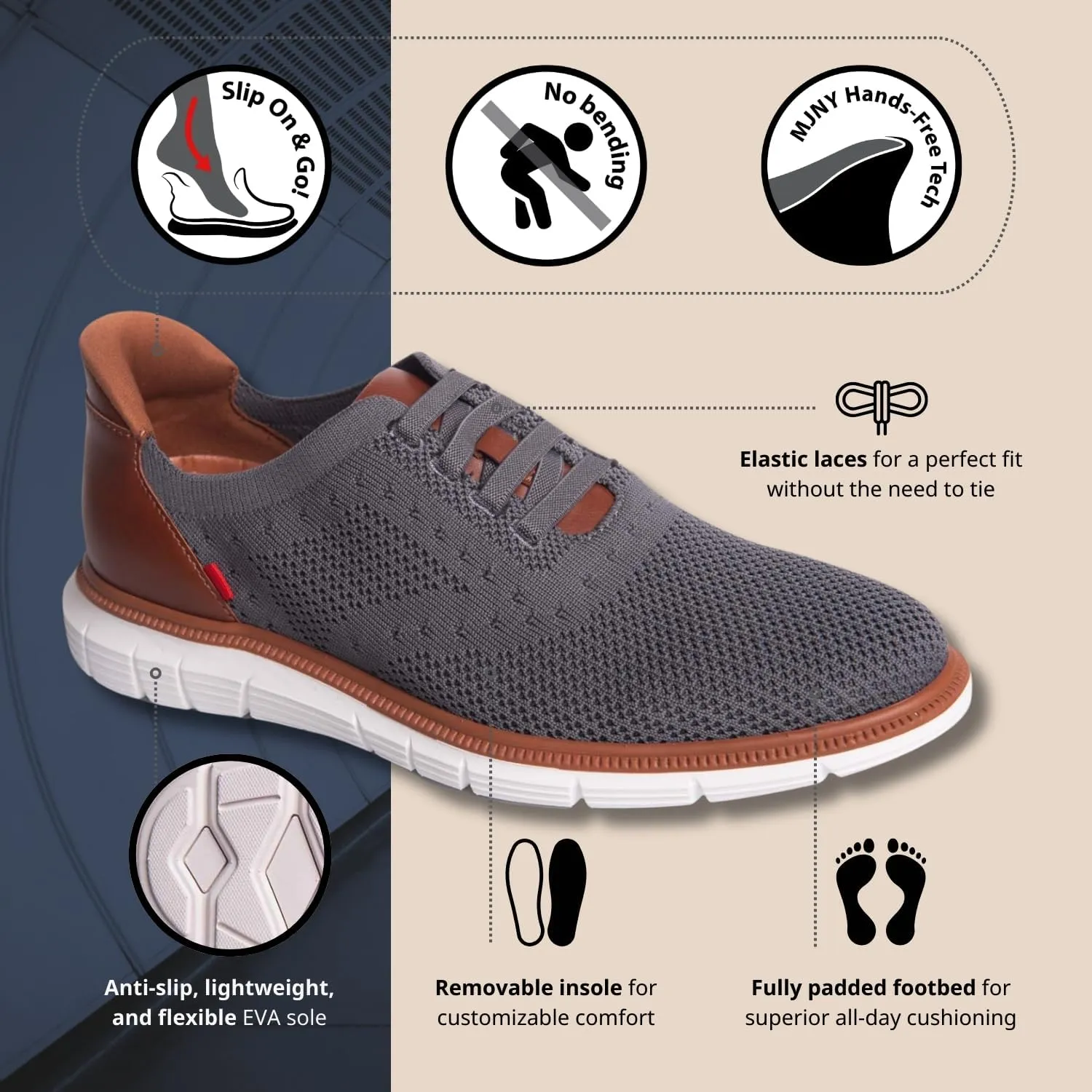 Marc Joseph New York Men's Charles Ave (Hands Free Technology) Sneaker