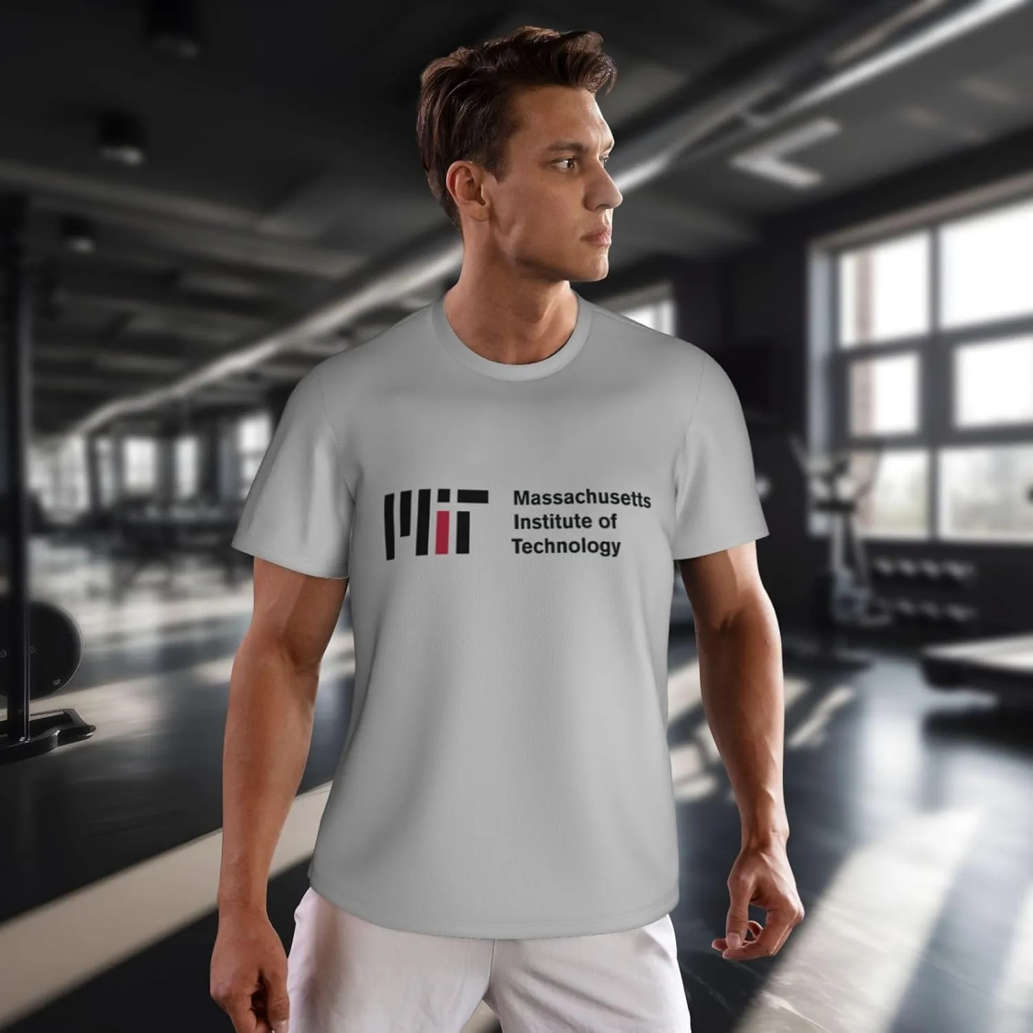 Massachusetts Institute of Technology Men's Lightweight Breathable Mesh Short Sleeve T-Shirt