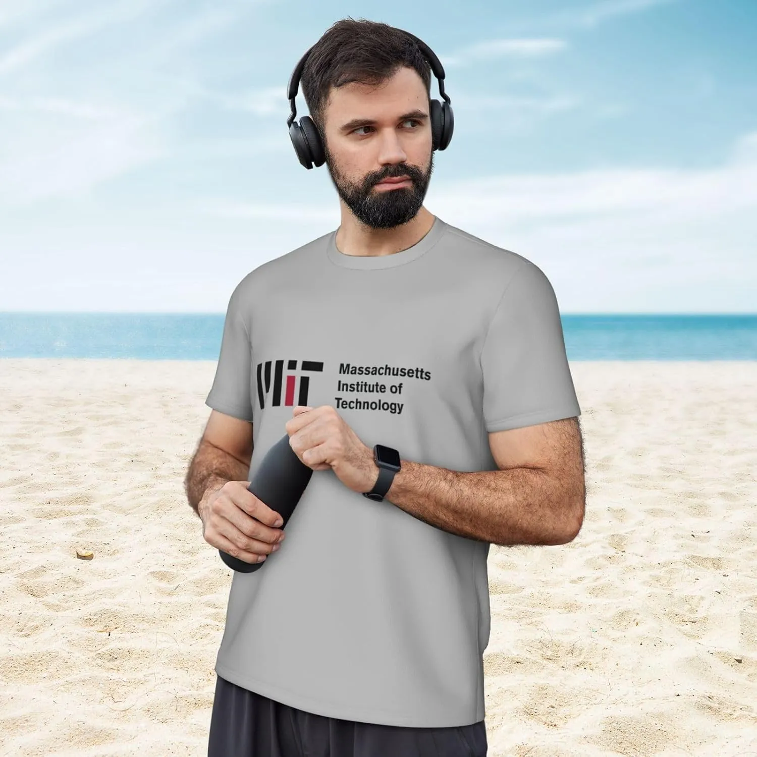 Massachusetts Institute of Technology Men's Lightweight Breathable Mesh Short Sleeve T-Shirt