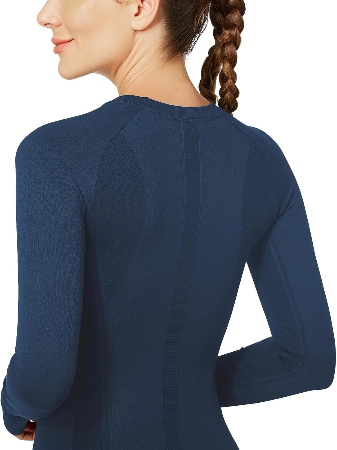 MathCat Workout Shirts for Women Long Sleeve, Workout Tops for Women, Quick Dry Gym Athletic Tops，Seamless Yoga Shirts