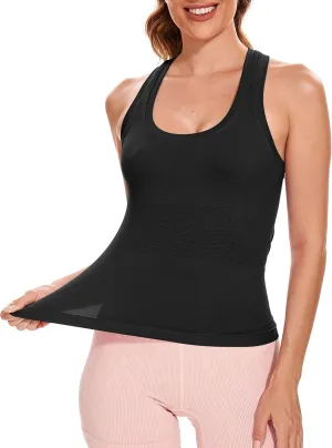 MathCat Workout Tank Tops for Women Sleeveless Gym Tops Seamless Racerback Athletic Yoga Shirts