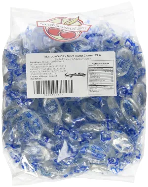 Matlow's Hard Mint Candy | Kosher Mint Candy - Individually Wrapped & Packed in 2 LB Resealable Bulk Bag | Great for Party, Office, Outing - Oh! Nuts