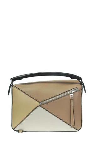 Medium Puzzle Bag Mocca Multitone