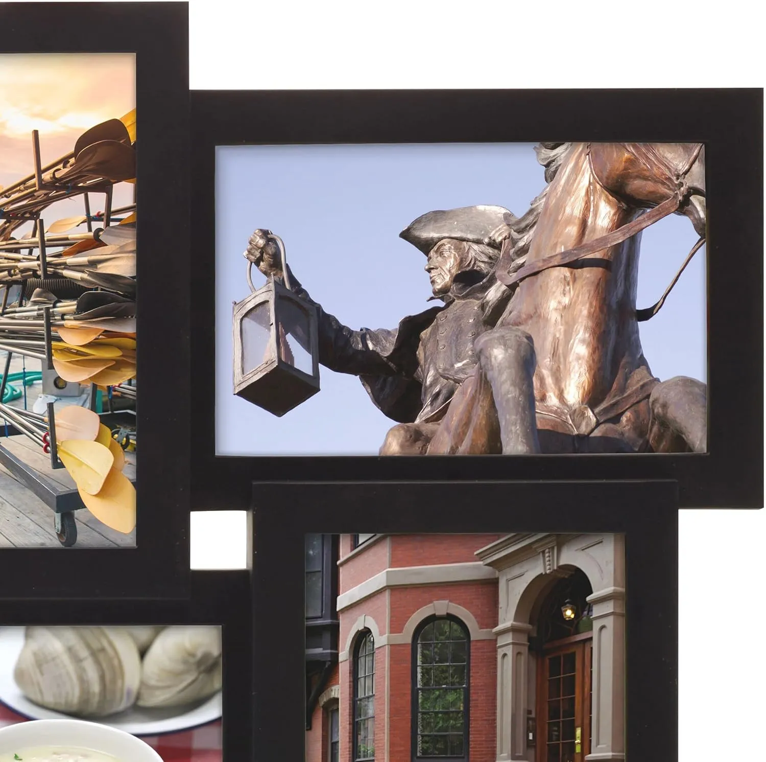 Melannco 12 Opening Collage Frame, Displays 4x6 and Six 6x4 Inch Photos, Black