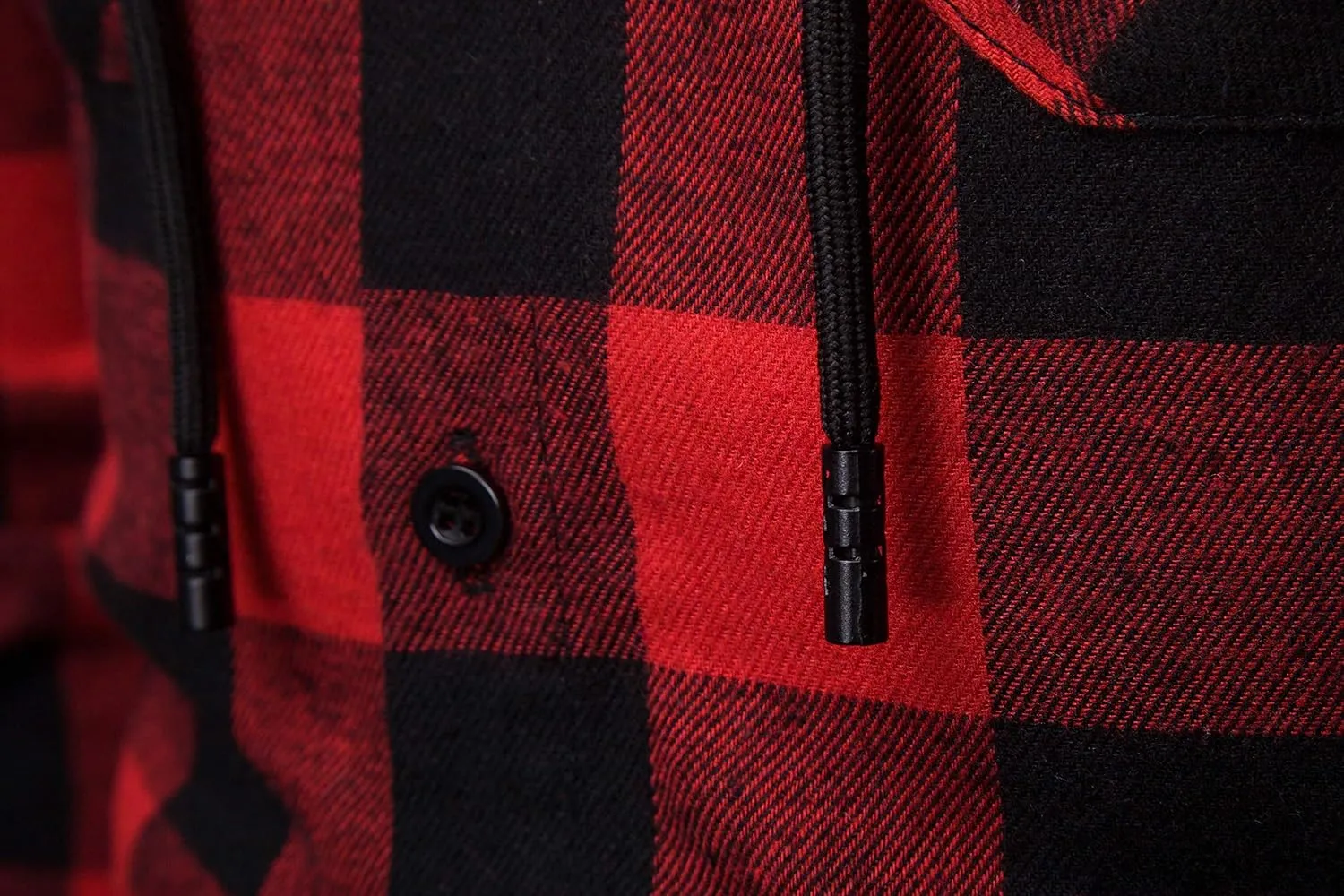 Men Hooded Plaid Shirts Button Splice Sweatshirt Long Sleeve Lattice Tops