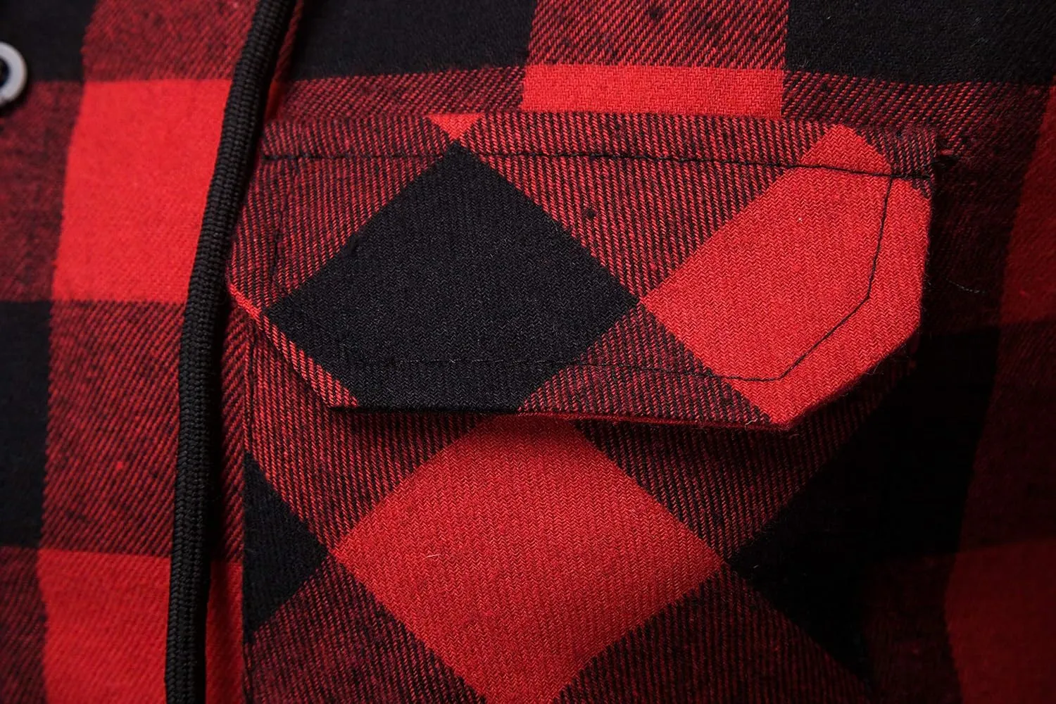 Men Hooded Plaid Shirts Button Splice Sweatshirt Long Sleeve Lattice Tops