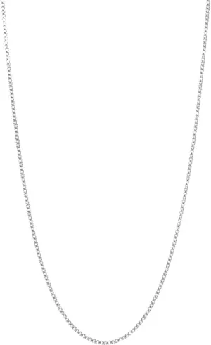 Mens 2mm Sterling Silver Cuban Chain Necklace | Polished Silver