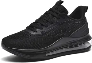 Men's Air Cushioned Athletic Shoes Breathable Mesh Running Shoes Non-Slip Rebound Casual Walking Shoes Arch Support Road Running Shoes Men's Shoes Size Large 6-14 US Size