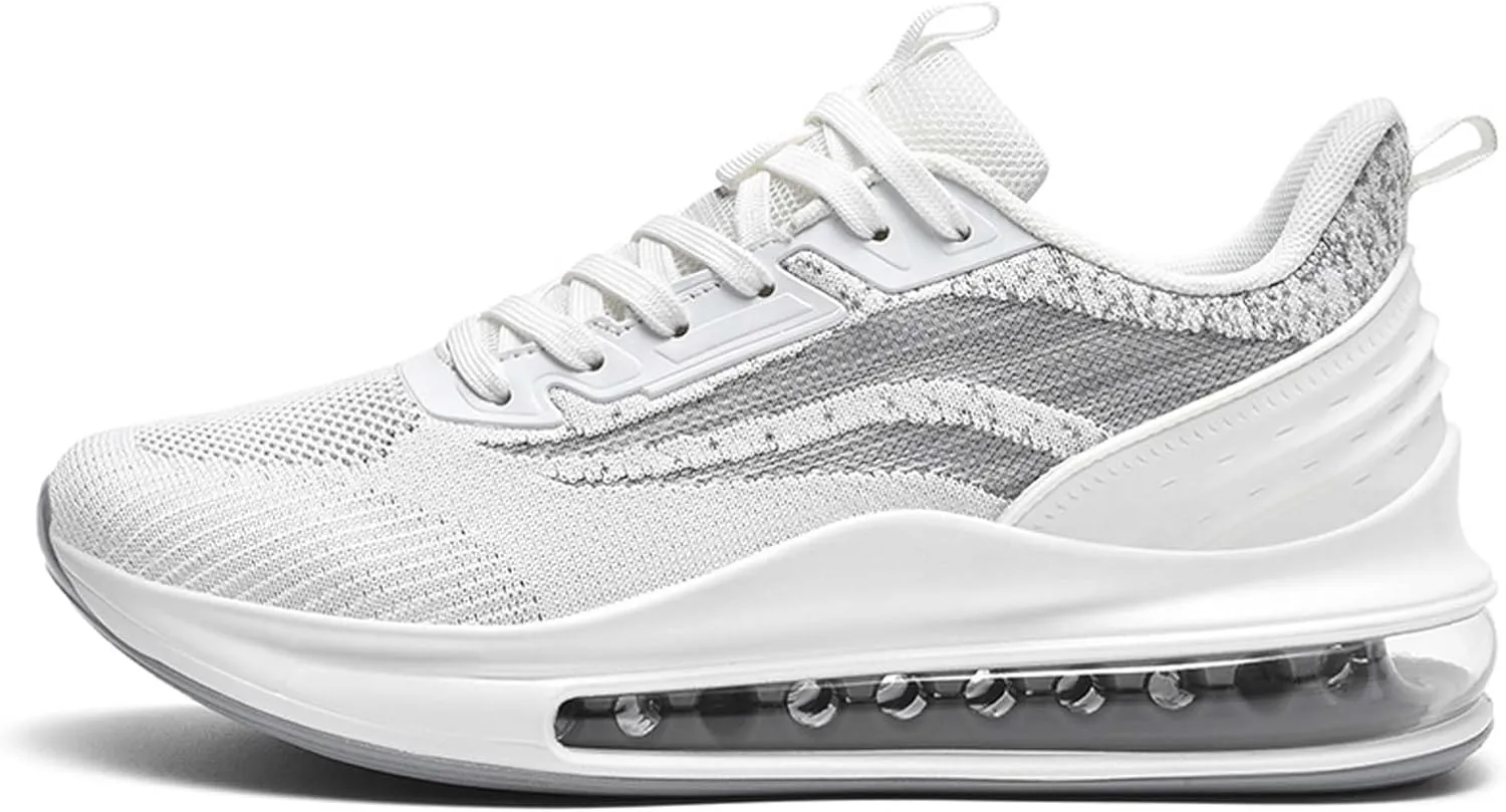 Men's Air Cushioned Athletic Shoes Breathable Mesh Running Shoes Non-Slip Rebound Casual Walking Shoes Arch Support Road Running Shoes Men's Shoes Size Large 6-14 US Size