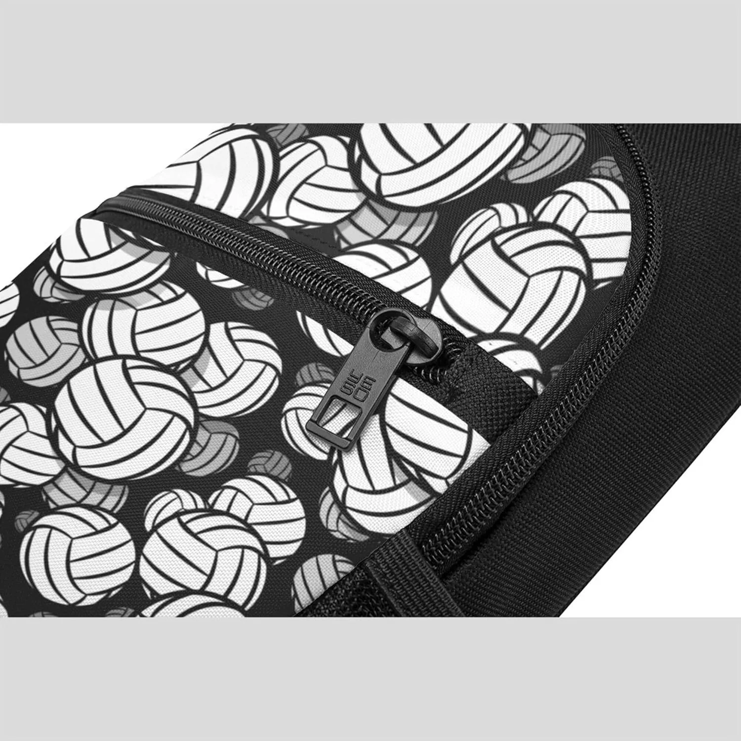 Men's Crossbody Bag Anti Theft Shoulder Backpack, Funny and Chest Bags Compatible with Black And White Volleyball Ball for Fishing Cycling Hiking, Lightweight and Large Capacity