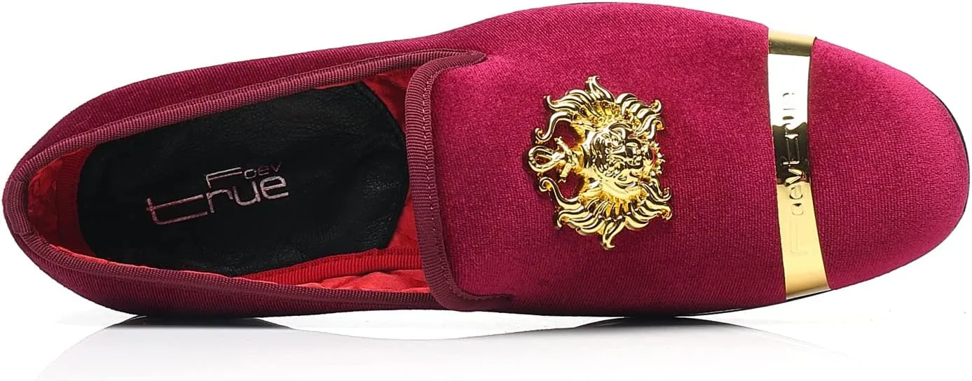 Men's Loafers Velvet Gold Buckle Fashion Handmade Party Wedding Prom Shoes