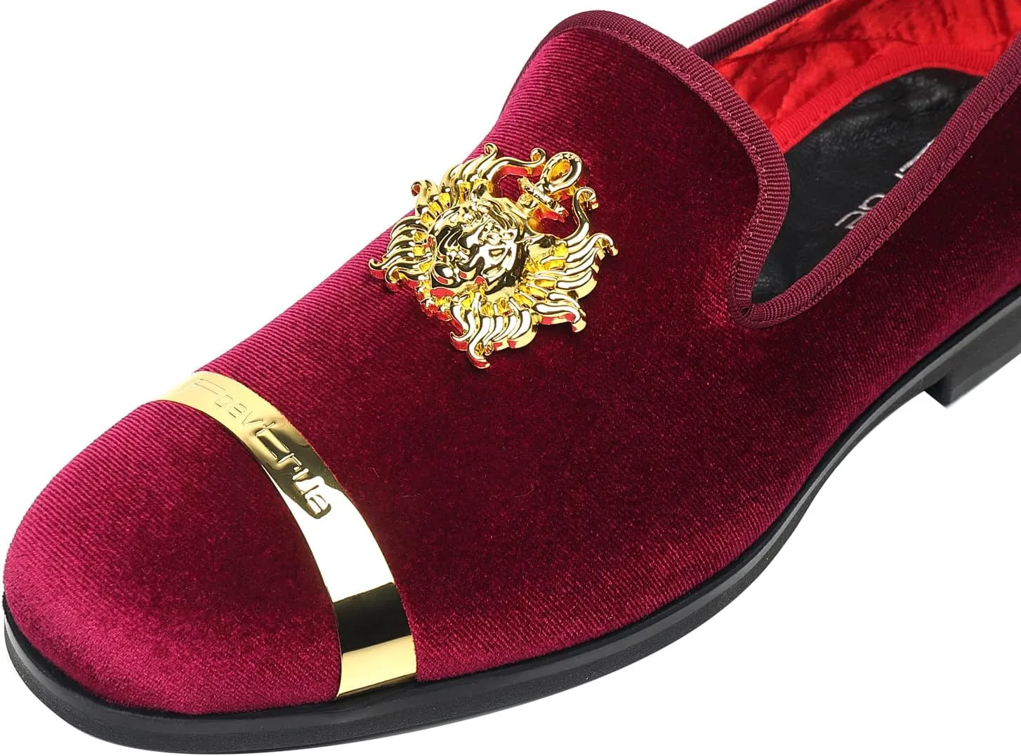 Men's Loafers Velvet Gold Buckle Fashion Handmade Party Wedding Prom Shoes