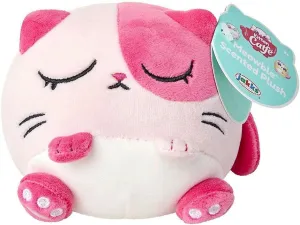 Meowble Super Soft Scented Plush - Pink Calico Cat - “Meowberry Scented” (Strawberry) 4" Round Kitten Ball Plush, for Birthday Party Or Easter!