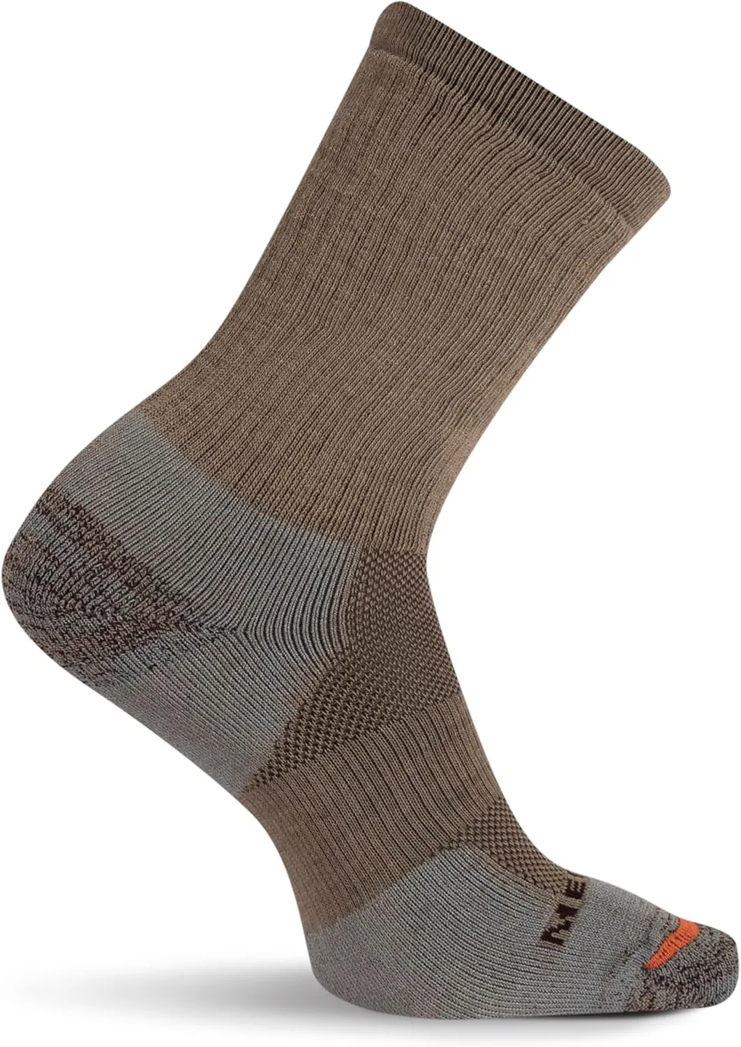 Merrell unisex-adult Premium Wool Work Crew Socks Arch Support and Breathable Mesh