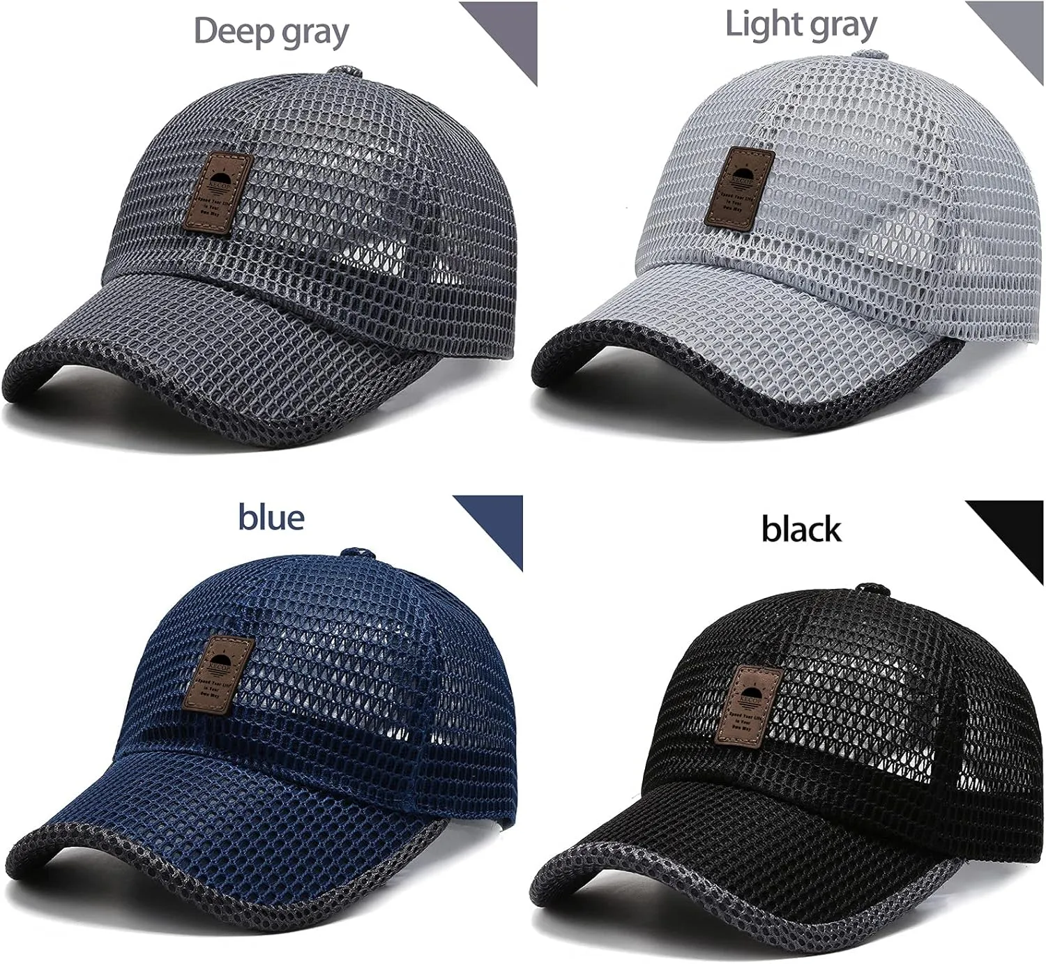 Mesh Hats for Men,Breathable Full Mesh Caps for Men,Quick Dry Cooling Caps for Women,Lightweight Trucker Sports Hats