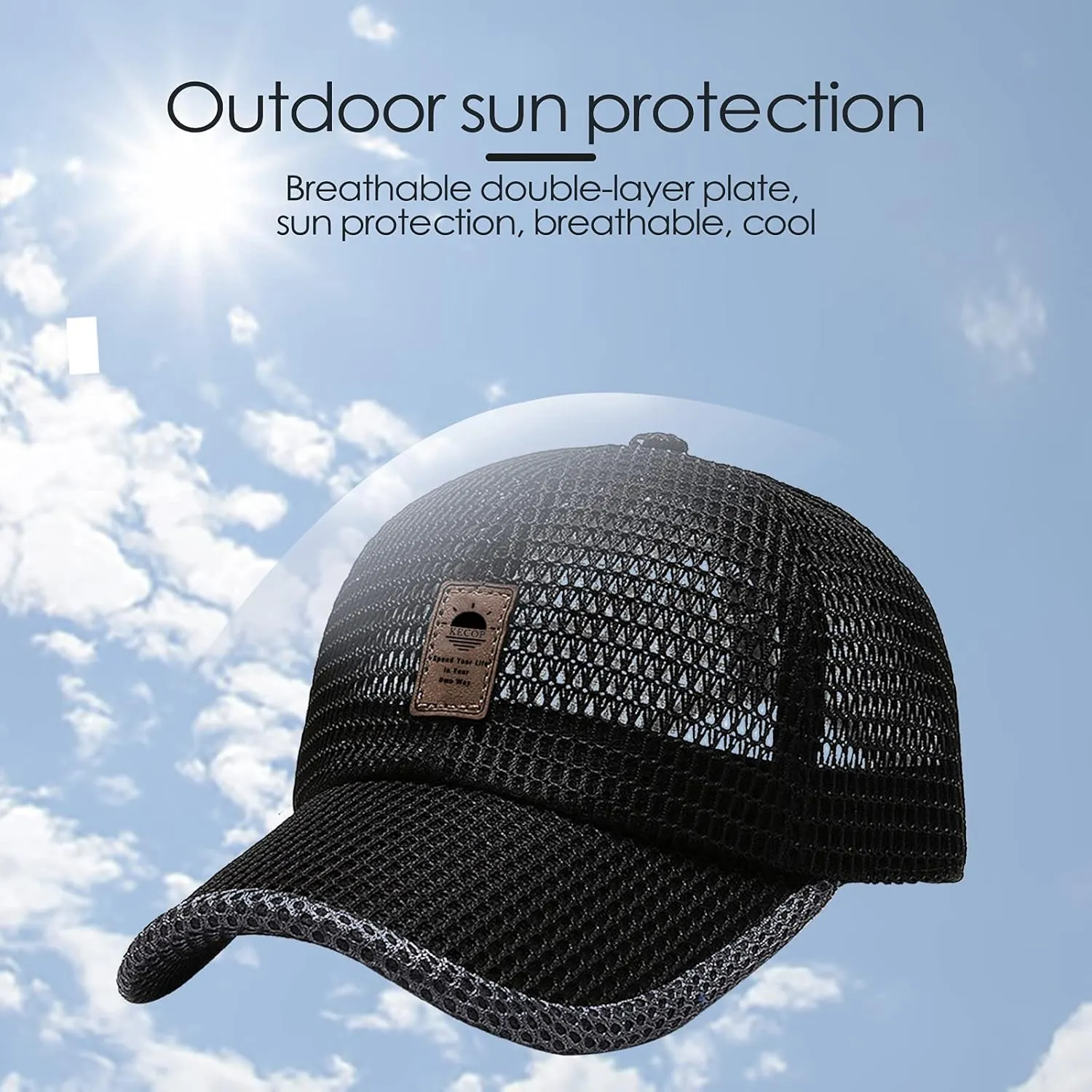 Mesh Hats for Men,Breathable Full Mesh Caps for Men,Quick Dry Cooling Caps for Women,Lightweight Trucker Sports Hats