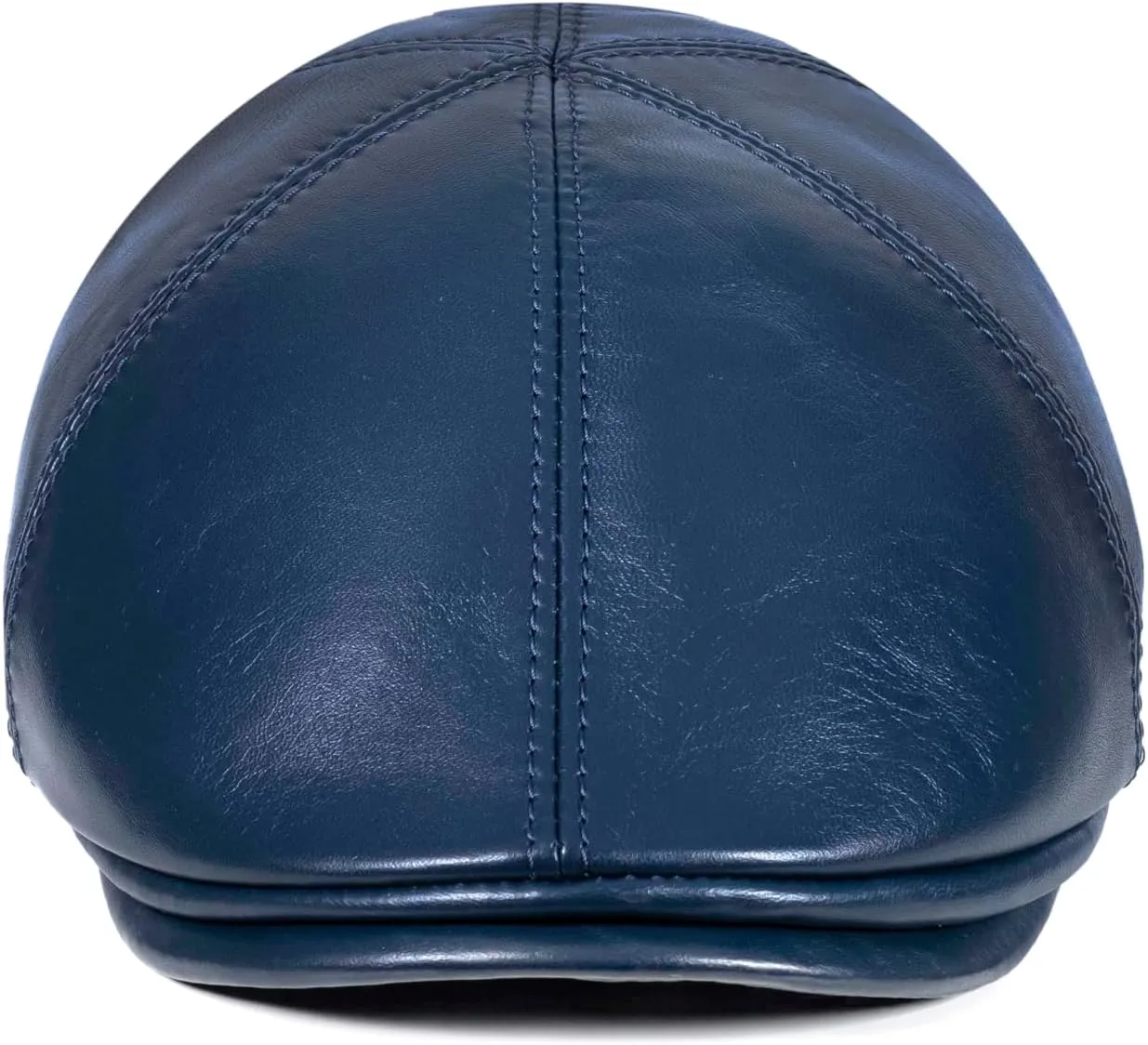METELLINO, Genuine Sheepskin Leather 6 Panel Ivy Caps, Newboy Cap, Men's