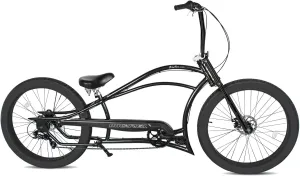 MICARGI 26" 7/GT7/3I DS Speed Bicycles Boston Chopper-style Stretch Cruiser Bikes, Hi-ten Steel Frame for Adult Women Men,Multiple Colors