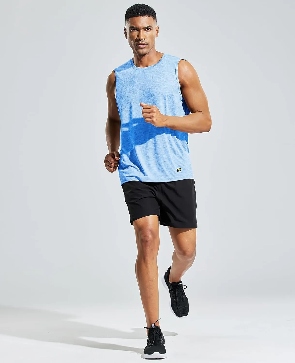 MIER Men’s Sleeveless Tank Top Dry Fit Workout Muscle Tee Shirt for Running Athletic Gym Sports Training, Moisture Wicking