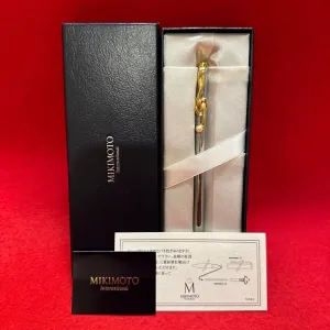 MIKIMOTO Ball Pen Sound Clef with Pearl