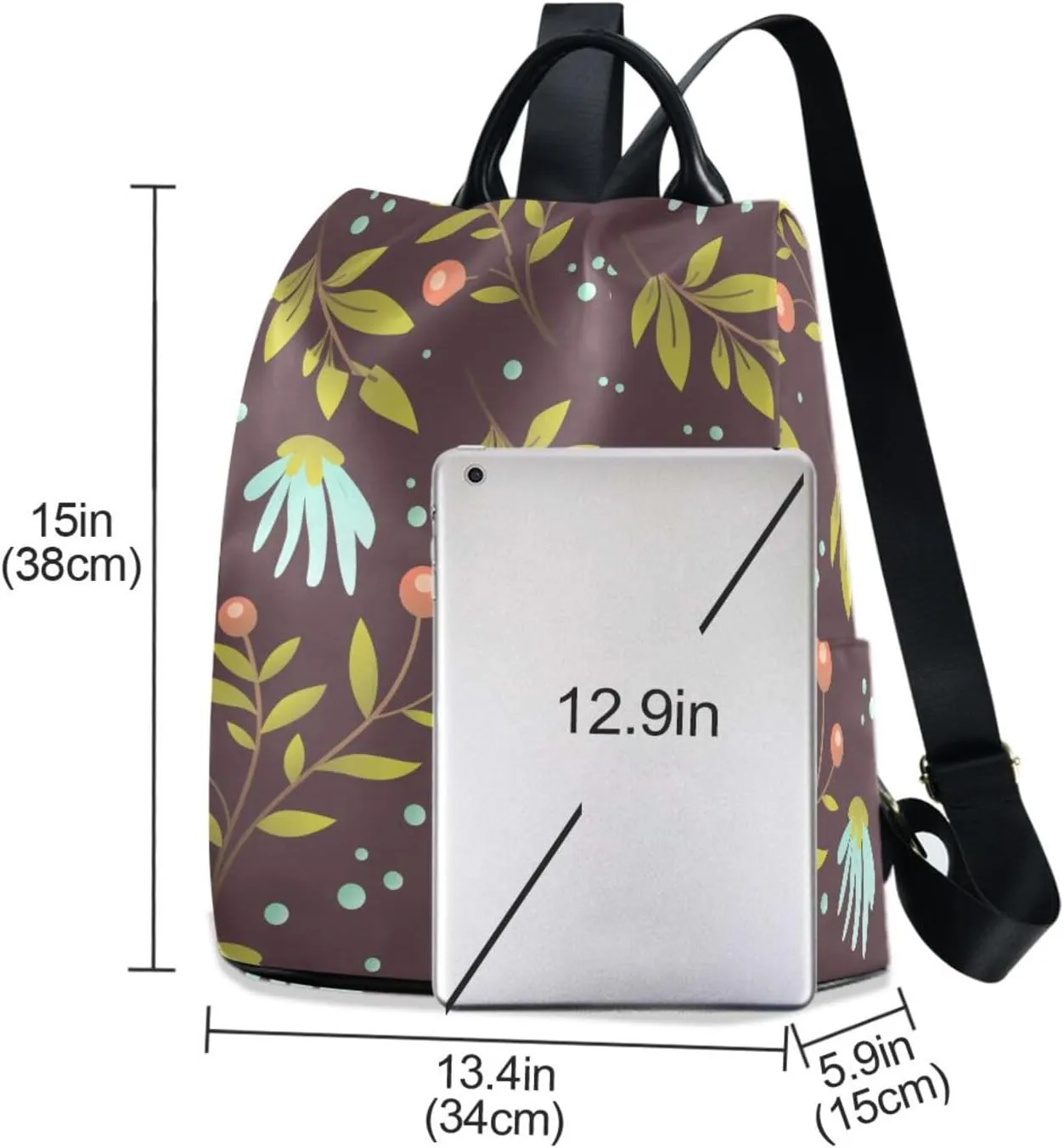Mini Backpack Women Travel Handbag Shoulder Bag for Outing Shopping Traveling Going Out Pattern 4