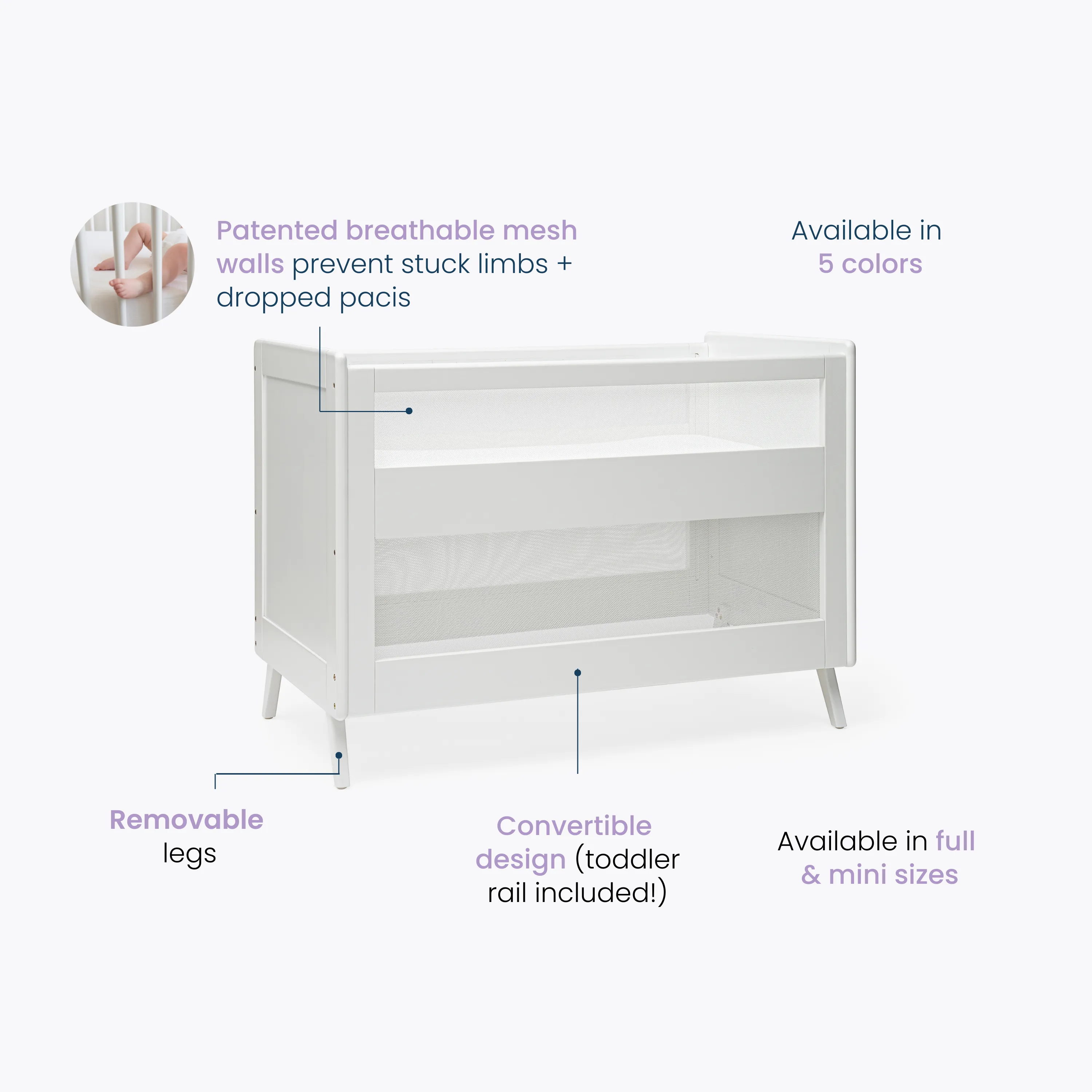 Mini Breathable Mesh Crib