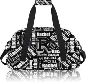 Mini Sports Duffel Bag Waterproof Custom Women Small Gym Bag 18 inch for Men Carry on Overnight Travel Tote Bag Black