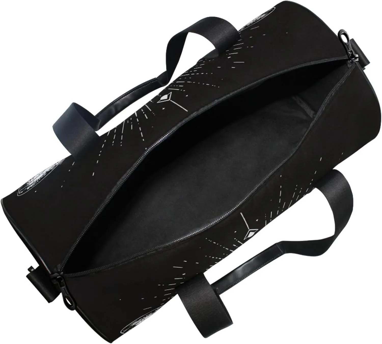 MNSRUU Sports Duffel Bags, Gothic Skull and Moth Athletic Gym Bag Overnight Workout Travel Tote Luggage for Men Women Yoga