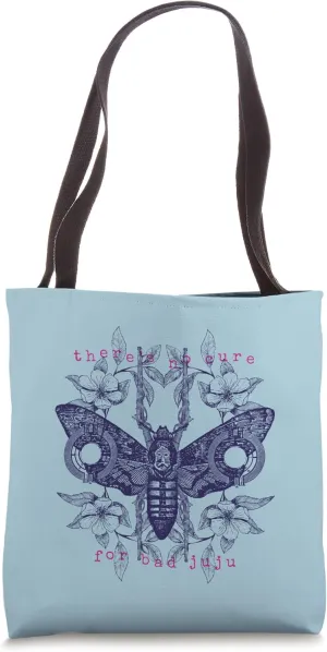Modern Vaporwave Aesthetic Macabra Encyclopedia BadJuju Moth Tote Bag