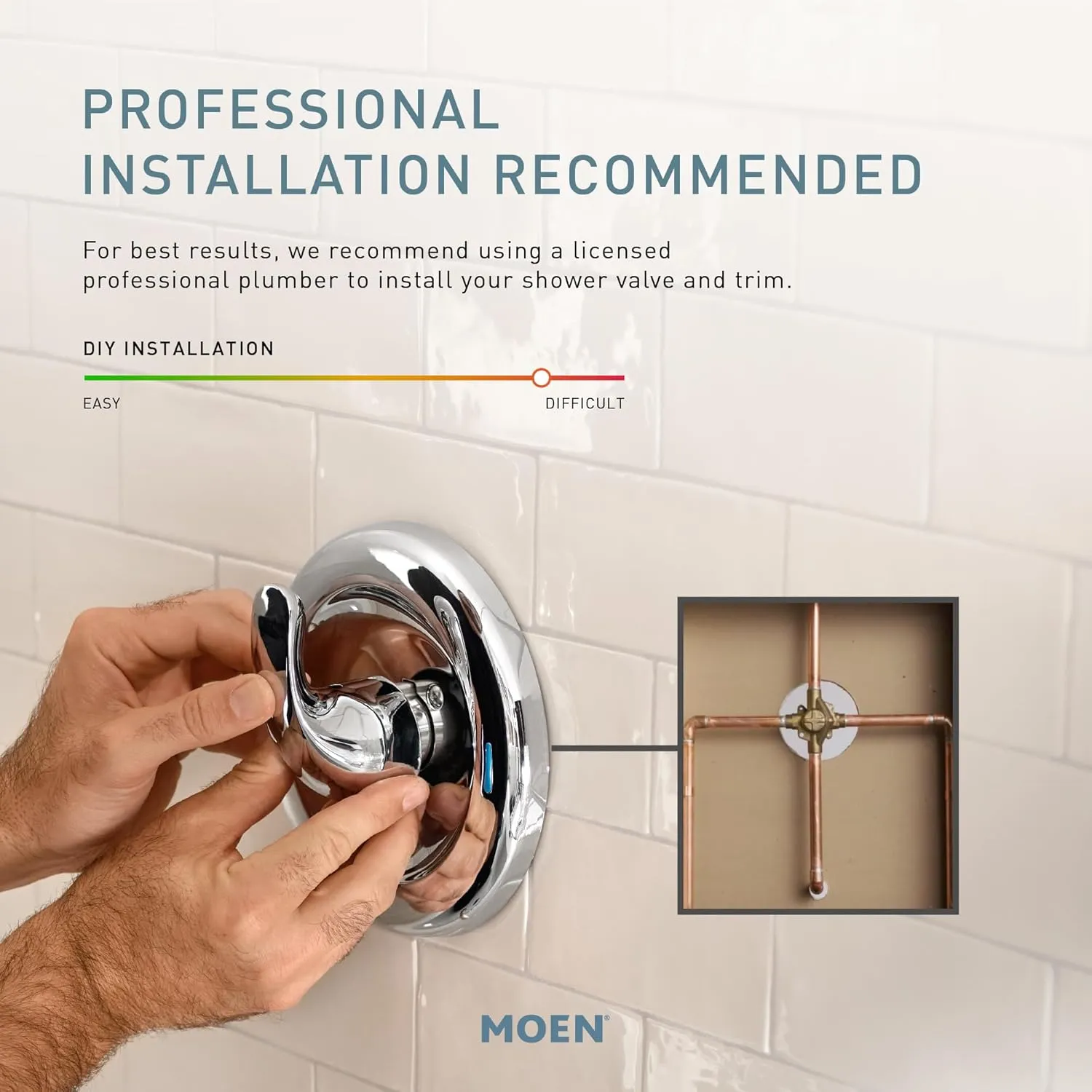 Moen Meena Bronzed Gold Single Handle Modern Shower Faucet with Handshower and Tub Spout for Bathtub, Valve Included, 82618BZG
