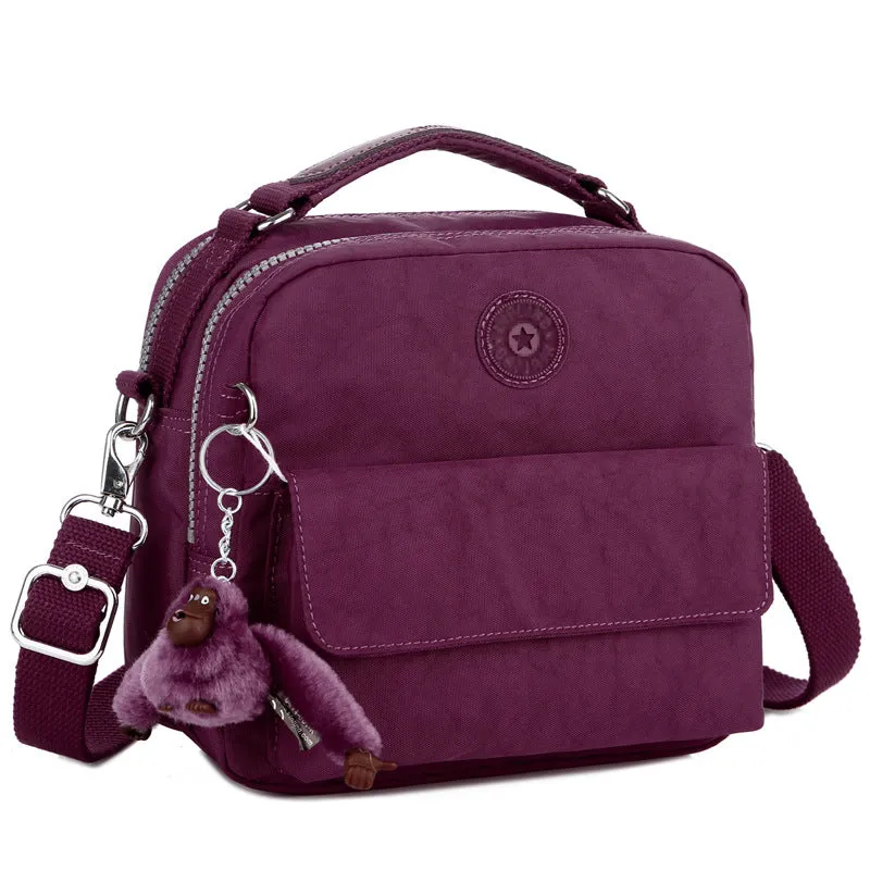 Monkey Nylon Canvas Lightweight Single Portable Crossbody Bags
