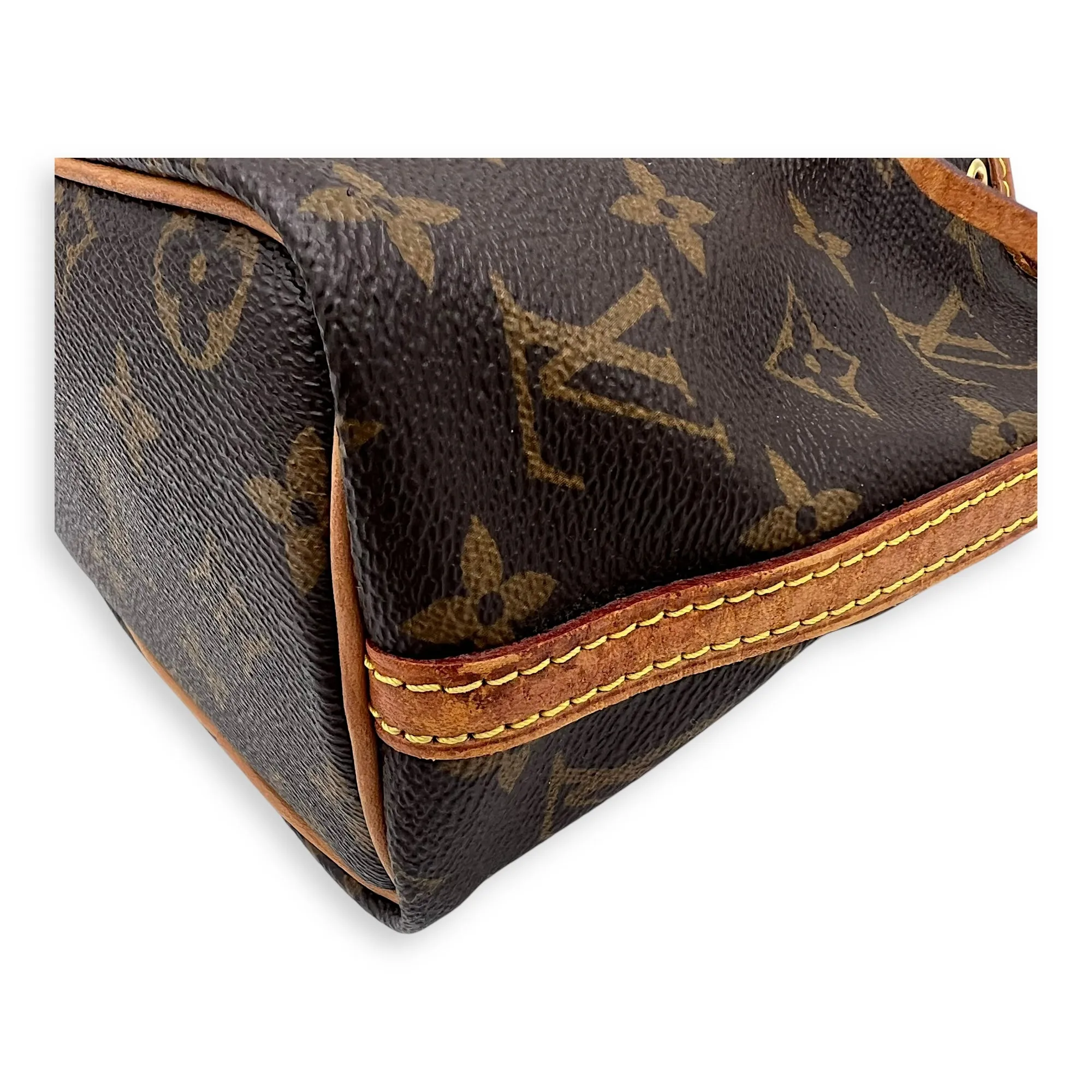 Monogram Nano Noe Nano Crossbody bag in Coated canvas, Gold Hardware