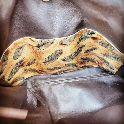 Montana Hobo Handbag in Plumas Sepia Turquoise